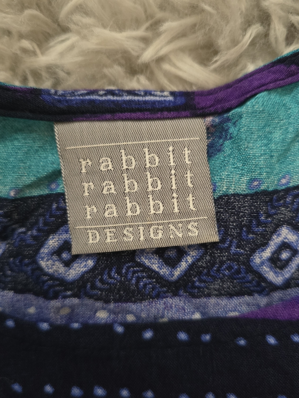 Vintage Rabbit Rabbit Rabbit Vibrant Maxi Dress - Size 8 - Picture 7 of 8